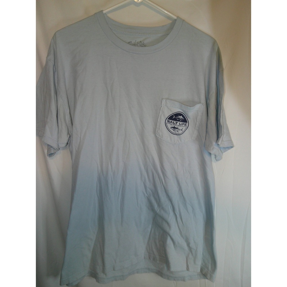Salt Life Tuna Graphic T-Shirt Pocket Crew Neck Short Sleeve‎ LRG